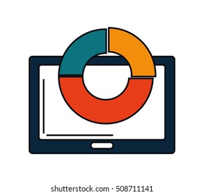 Isolated infographic tablet design