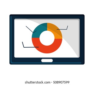 Isolated infographic tablet design