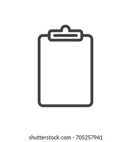 Isolated Information Outline Symbol On Clean Background. Vector Clipboard Element In Trendy Style.