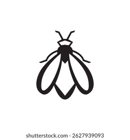 Ilustración vectorial aislada de la silueta del insecto