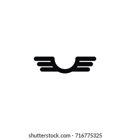 Isolated Insignia Icon. Freedom Vector Element Can Be Used For Swing, Wings, Insignia Design Concept.
