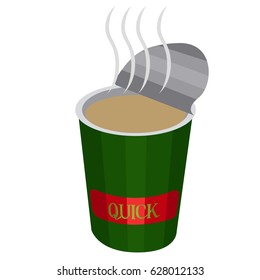 Isolated instant soup on a white background, Vector illustration
