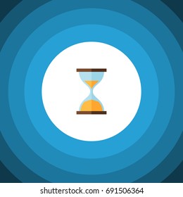 Isolated Instrument Flat Icon. Clock Vector Element Can Be Used For Instrument, Clock, Hourglass Design Concept.