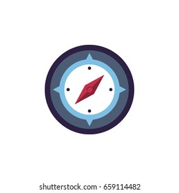 Isolated Instrument Flat Icon. Orientation Vector Element Can Be Used For Orientation, Geography, Compass Design Concept.