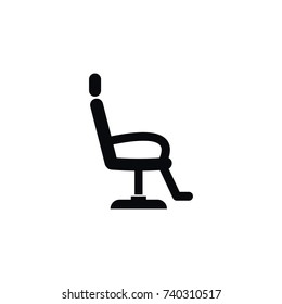 Isolated Interior Icon. Chair Vector Element Can Be Used For Barbershop, Chair, Barber Design Concept.