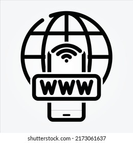 Isolated Internet of Things Line Icons EPS 10 Free Vector Graphic