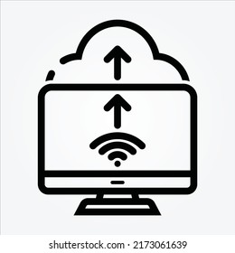 Isolated Internet of Things Line Icons EPS 10 Free Vector Graphic