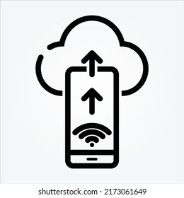 Isolated Internet of Things Line Icons EPS 10 Free Vector Graphic