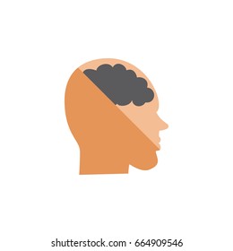 Isolated Invention Flat Icon. Thinking Vector Element Can Be Used For Thinking, Brain, Human Design Concept.