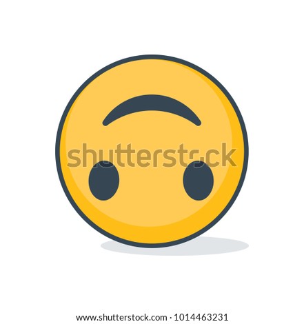 Isolated inverse emoticon