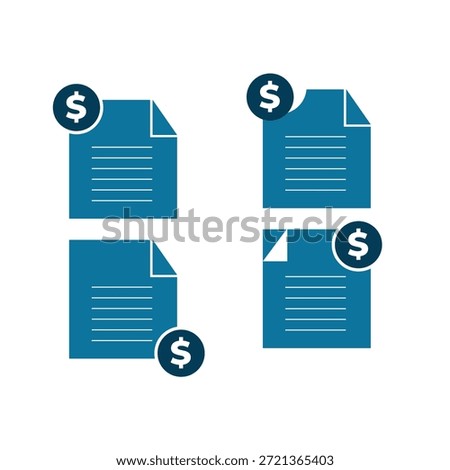Isolated Invoice payment icon. File invoice icon