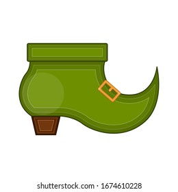 Isolated irish elf shoe. Saint patrick icons - Vector