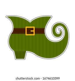 Isolated irish elf shoe. Saint patrick icons - Vector