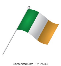 Isolated Irish flag, Vector illustration