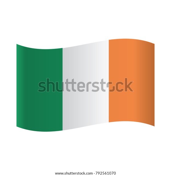 Isolated Irish flag, Vector
illustration, Ireland flag. National flag of Ireland,
vector.
