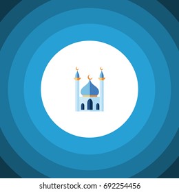Isolated Islam Flat Icon. Structure Vector Element Can Be Used For Islam, Structure, Mosque Design Concept.