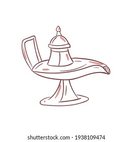 Isolated islamic eid mubarak lantern