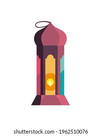 Isolated islamic eid mubarak lantern