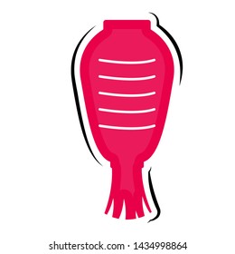 Isolated islamic lamp over a white background - Vector