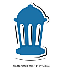 Isolated islamic lamp over a white background - Vector