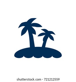 Isolated Island Icon Symbol On Clean Background. Vector Palm Element In Trendy Style.