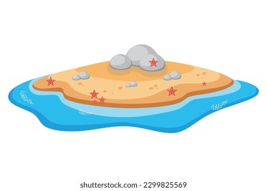 Isolated island on white background illustration,summer,vacation
