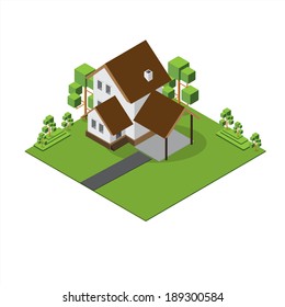 Isolated isomatic big house, Vector Property Set