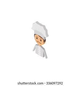 Isolated isometric chef on a white background
