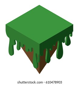 Isolated isometric ground on a white background, Vector illustration