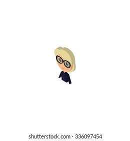 Isolated isometric teacher on a white background
