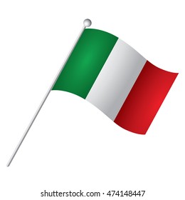Isolated Italian flag, Vector illustration