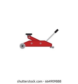 Isolated Jack Flat Icon. Lifting Vector Element Can Be Used For Car, Jack, Lifting Design Concept.