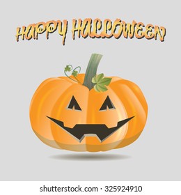 Isolated jack o' lantern on a colored background