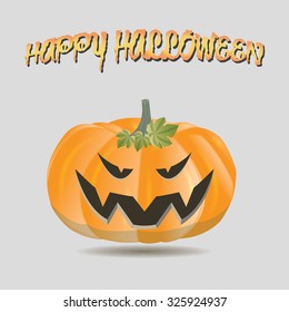 Isolated jack o' lantern on a colored background