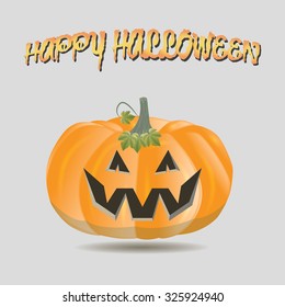 Isolated jack o' lantern on a colored background