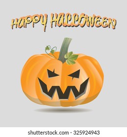 Isolated jack o' lantern on a colored background