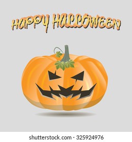 Isolated jack o' lantern on a colored background
