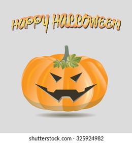 Isolated jack o' lantern on a colored background