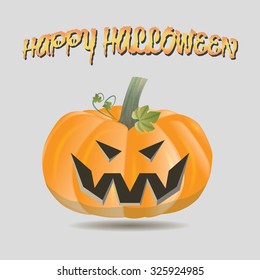 Isolated jack o' lantern on a colored background