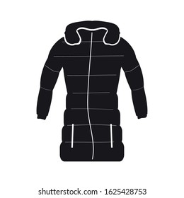 Isolated jacket image. Winter clothes icon - Vector