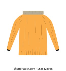 Isolated jacket image. Winter clothes icon - Vector