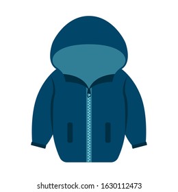 Isolated jacket image. Winter clothes icon - Vector
