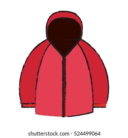 Isolated jacket of winter design