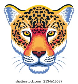 Isolated jaguar image Jungle wild animal Vector illustration