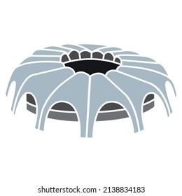 Isolated japanese open stadium vector illustration