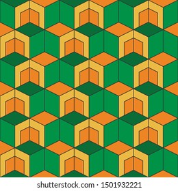 isolated japanese texture vector illustration. seamless pattern