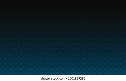 isolated japanese traditional texture vector illustration on blue black gradient background.