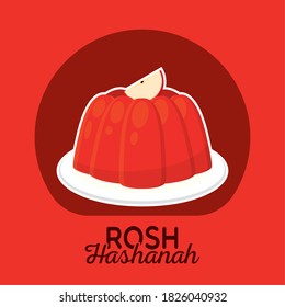 Isolated jelly tradition rosh hashanah icon- Vector