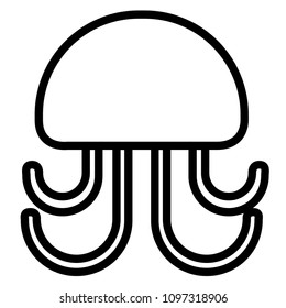Isolated jellyfish icon