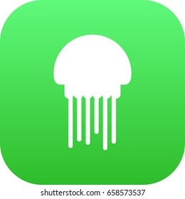 Isolated Jellyfish Icon Symbol On Clean Background. Vector Medusa Element In Trendy Style.